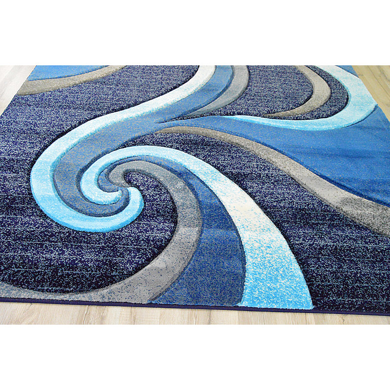 Ivy Bronx Mccampbell Performance Blue Rug & Reviews Wayfair